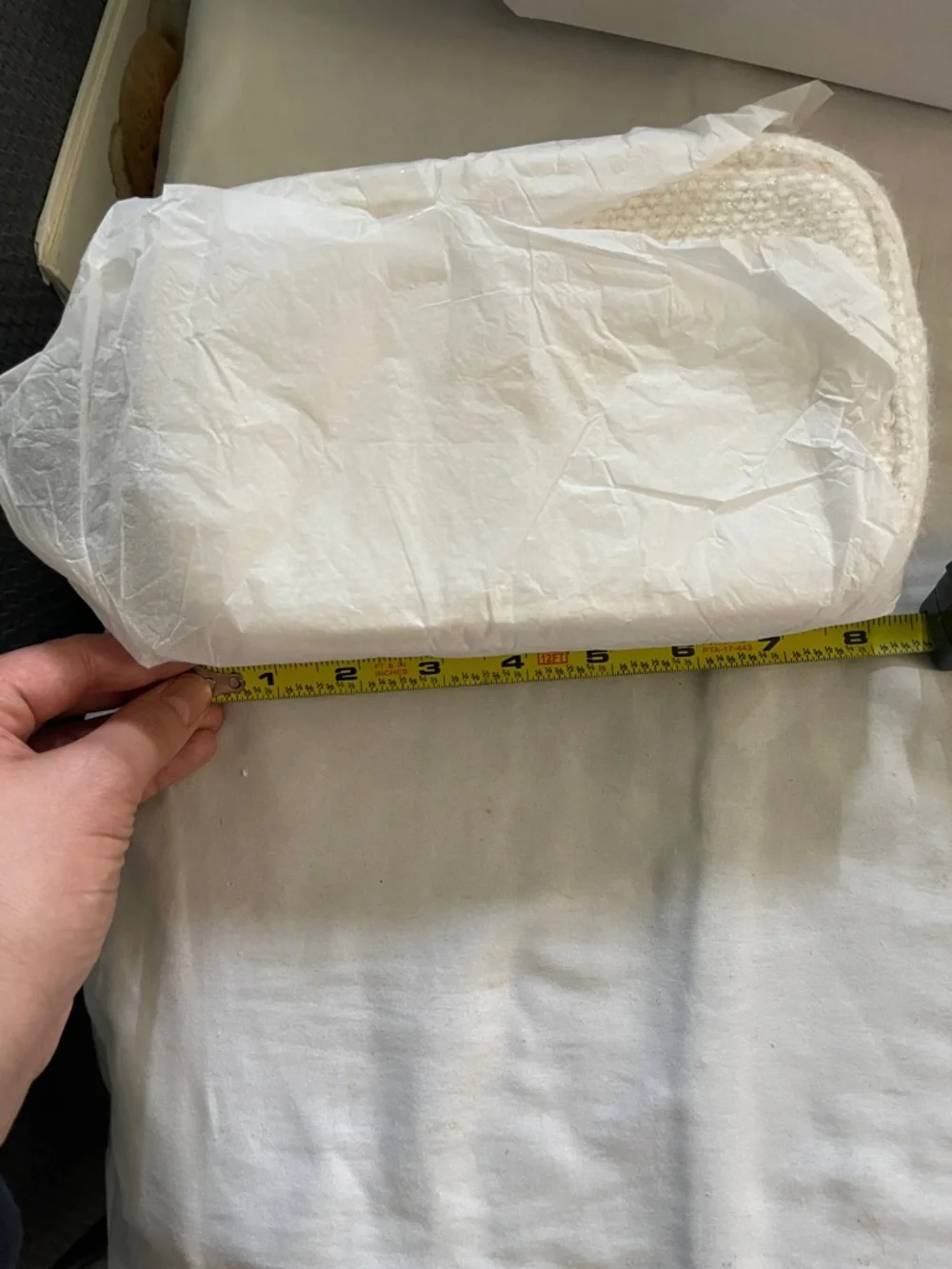 CHANEL White Bouclé Cosmetic Case with Gold Logo - Picture 5 of 5